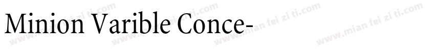Minion Varible Conce字体转换